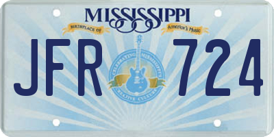 MS license plate JFR724