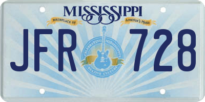 MS license plate JFR728