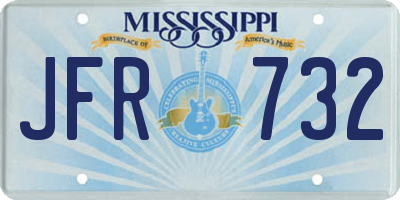 MS license plate JFR732