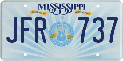 MS license plate JFR737