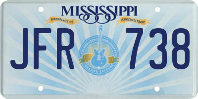 MS license plate JFR738