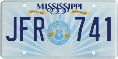 MS license plate JFR741