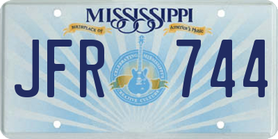 MS license plate JFR744