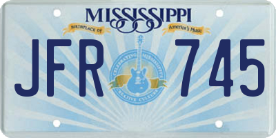 MS license plate JFR745