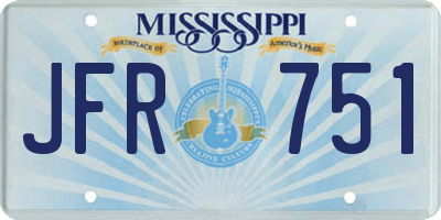 MS license plate JFR751