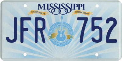 MS license plate JFR752