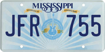 MS license plate JFR755