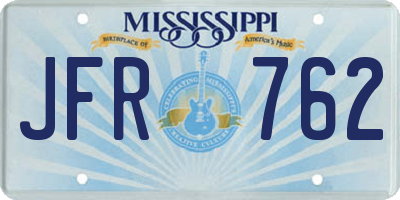 MS license plate JFR762