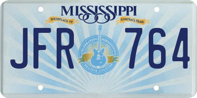 MS license plate JFR764