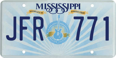 MS license plate JFR771