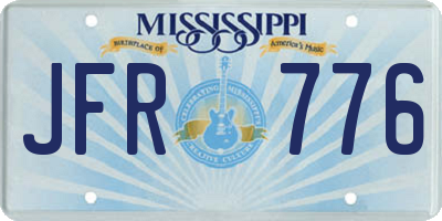 MS license plate JFR776