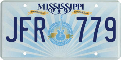 MS license plate JFR779