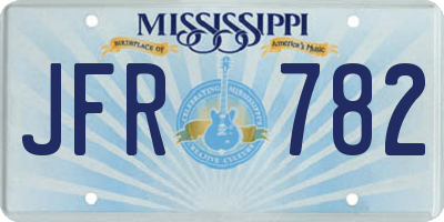 MS license plate JFR782
