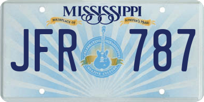 MS license plate JFR787