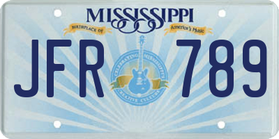 MS license plate JFR789