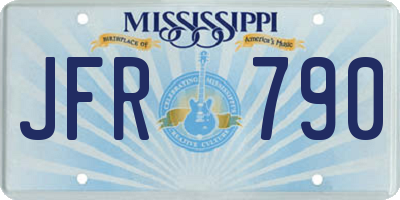 MS license plate JFR790