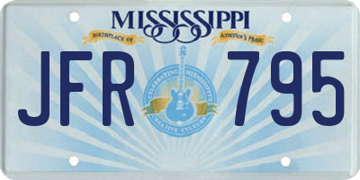 MS license plate JFR795