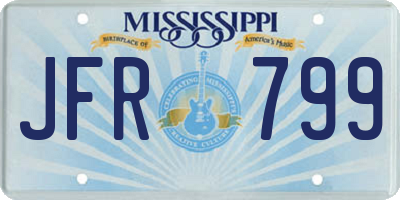 MS license plate JFR799