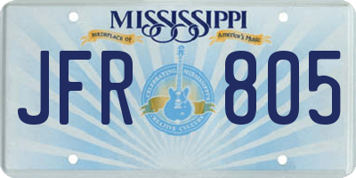 MS license plate JFR805
