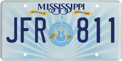 MS license plate JFR811