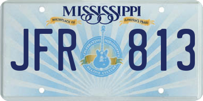 MS license plate JFR813