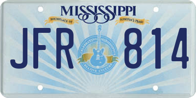 MS license plate JFR814