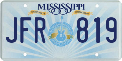 MS license plate JFR819
