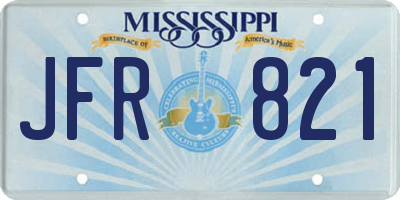 MS license plate JFR821