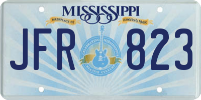 MS license plate JFR823
