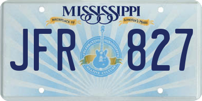 MS license plate JFR827