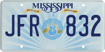 MS license plate JFR832