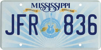 MS license plate JFR836