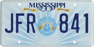 MS license plate JFR841