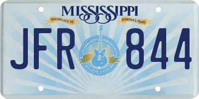 MS license plate JFR844