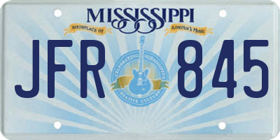 MS license plate JFR845