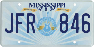 MS license plate JFR846