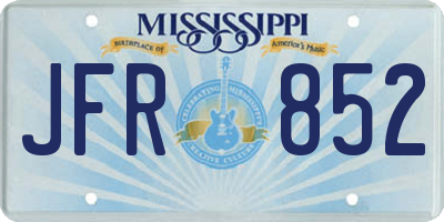 MS license plate JFR852