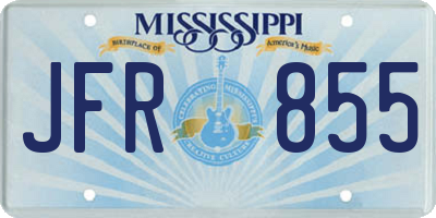 MS license plate JFR855