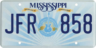 MS license plate JFR858
