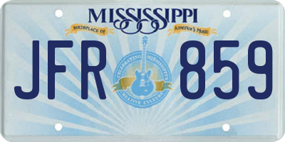 MS license plate JFR859