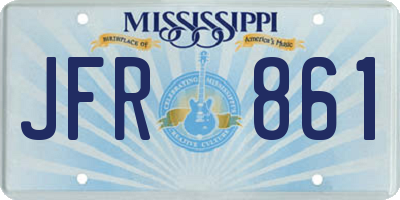 MS license plate JFR861