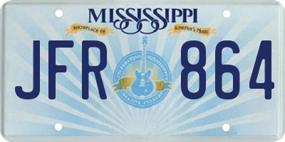 MS license plate JFR864