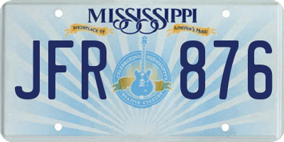 MS license plate JFR876
