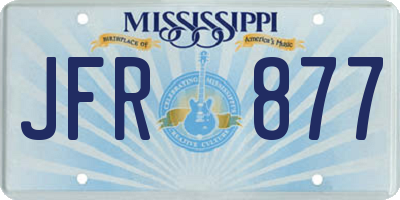 MS license plate JFR877