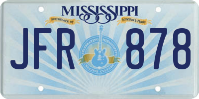 MS license plate JFR878