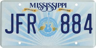 MS license plate JFR884