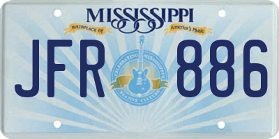 MS license plate JFR886