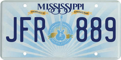 MS license plate JFR889