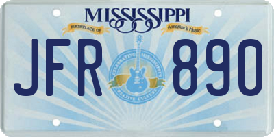 MS license plate JFR890