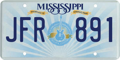 MS license plate JFR891